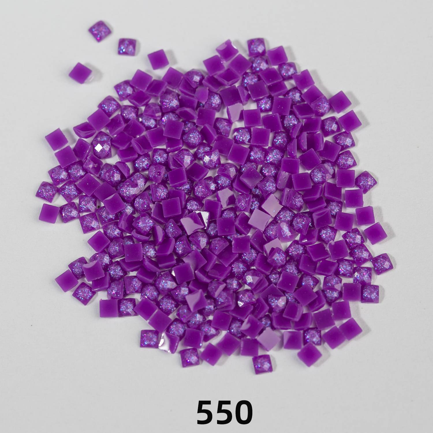 Quadratische AB-Perlen, 1 Beutel (2000 Stück), einfarbig