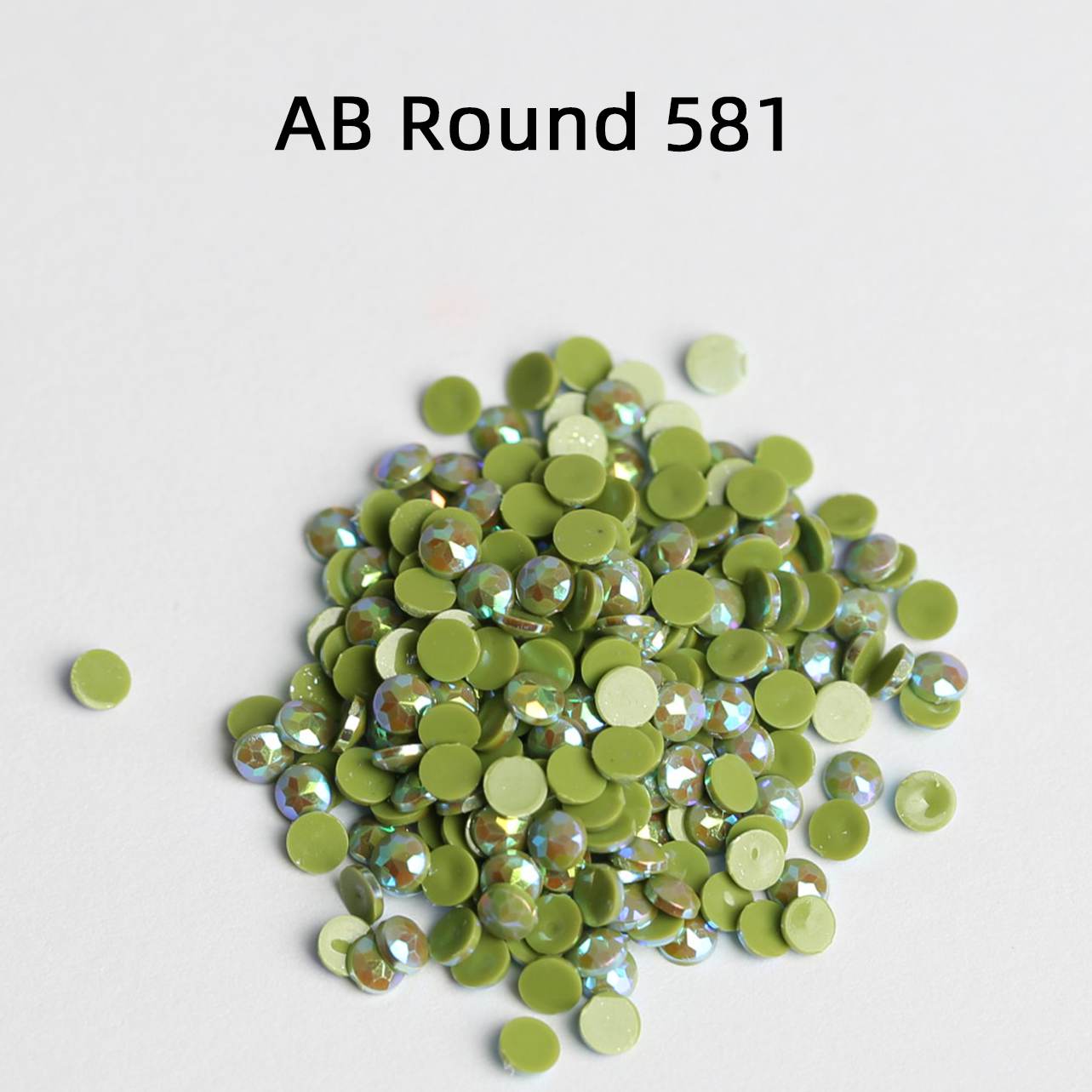Runde AB-Perlen, 1 Beutel (2000 Stück), einfarbig