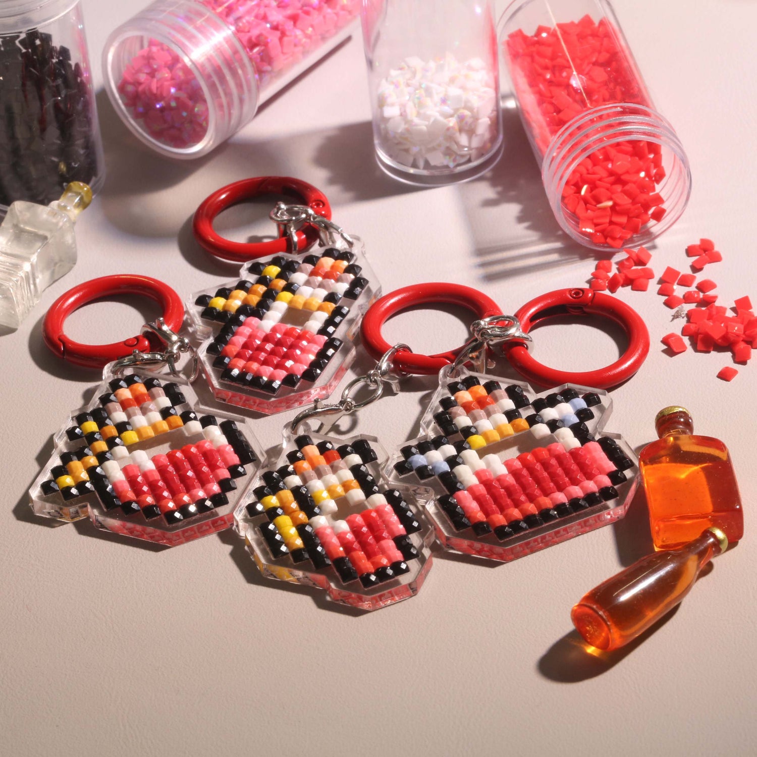 Mini Potion Acrylic Diamond Painting Keychain