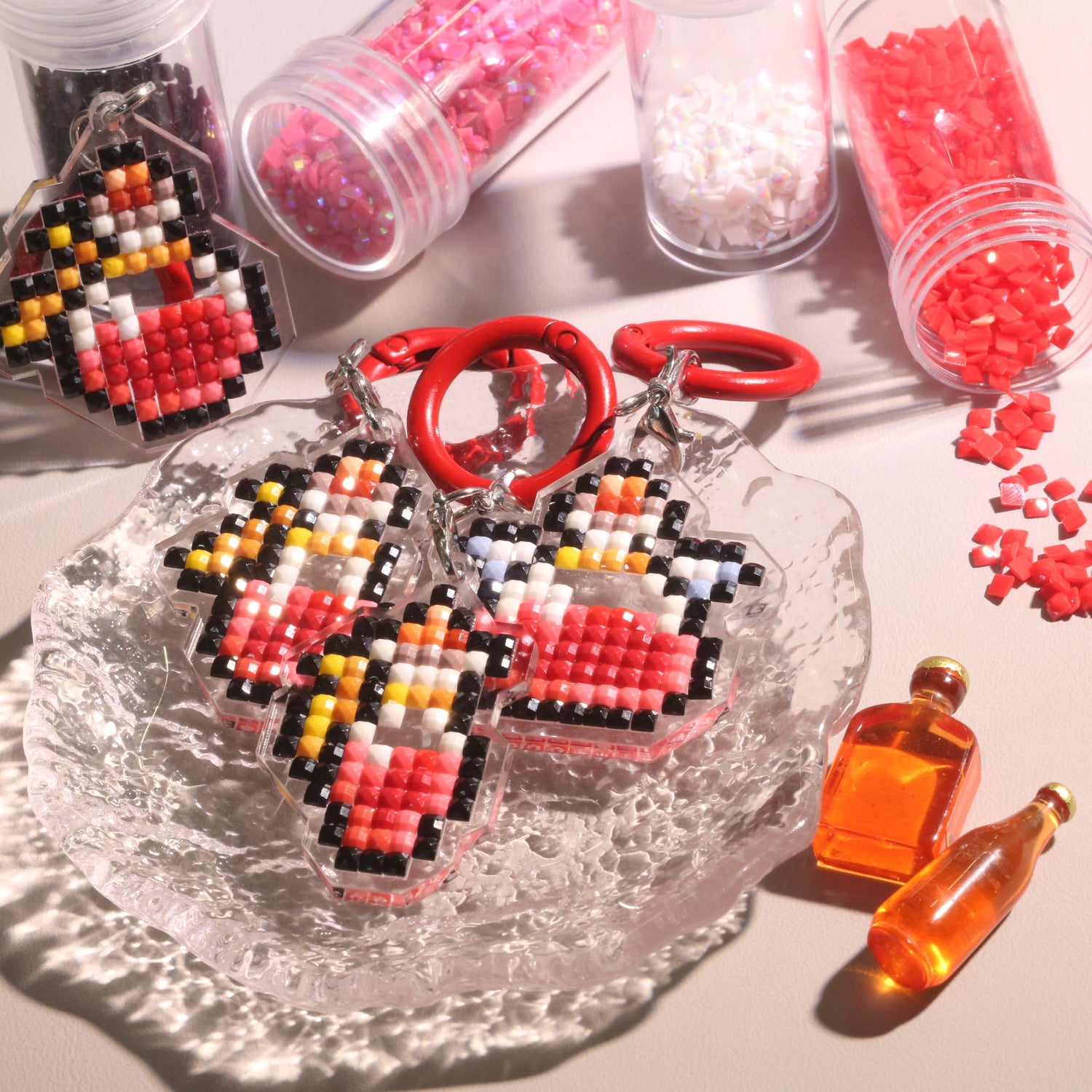 Mini Potion Acrylic Diamond Painting Keychain