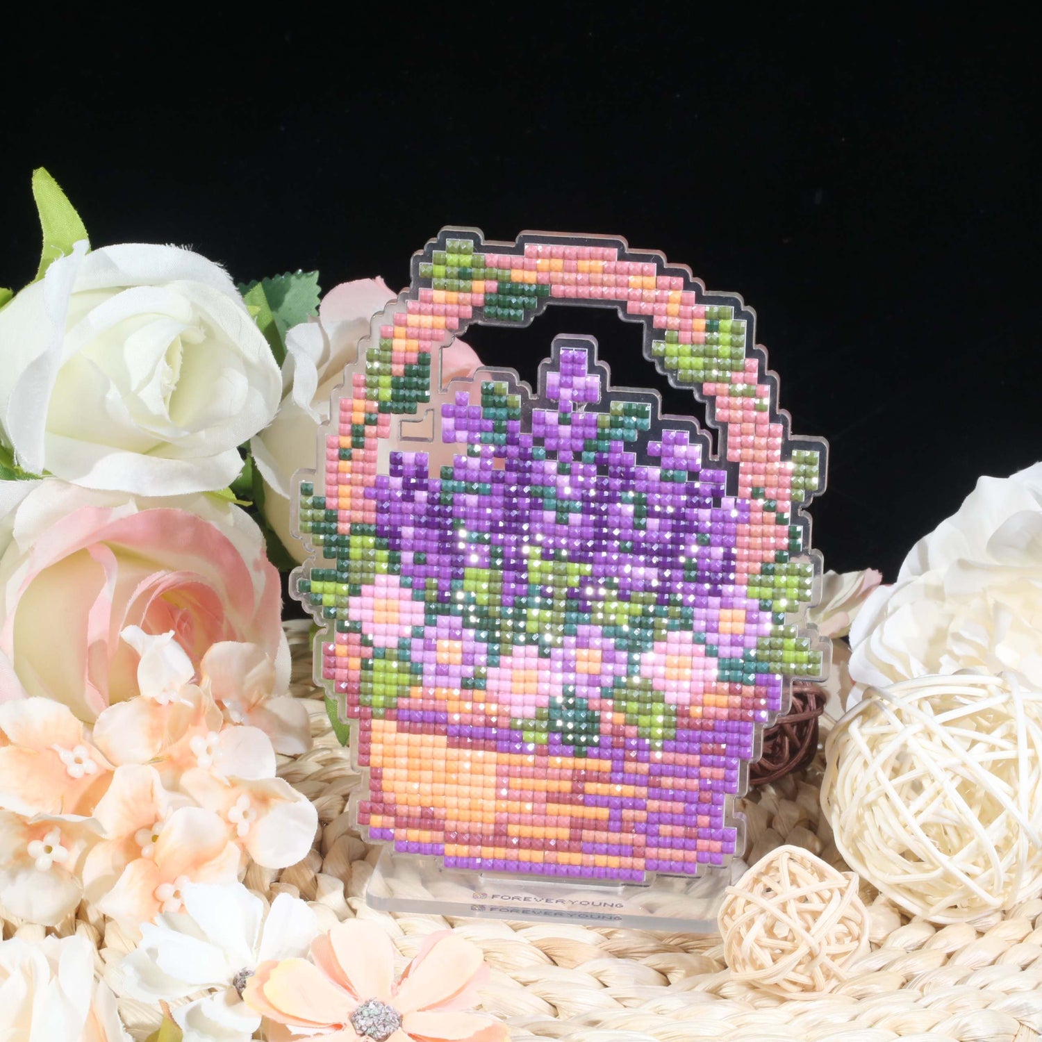 Lavender Basket Acrylic Diamond Painting Stand