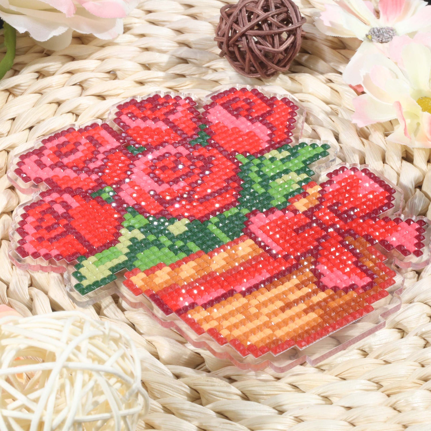 Rose Basket Acrylic Diamond Painting Stand