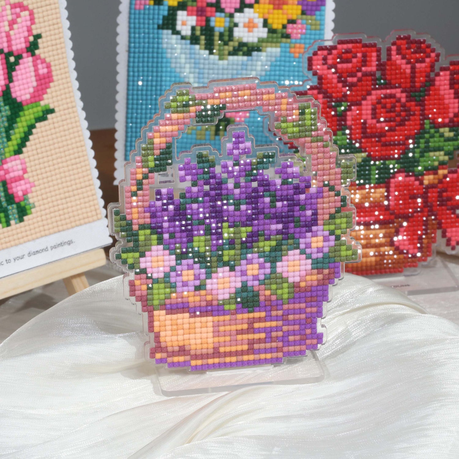 Lavender Basket Acrylic Diamond Painting Stand