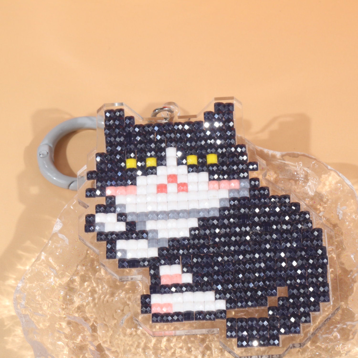 LumiGem Cute Cat DIY Acrylic Diamond Painting Keychain