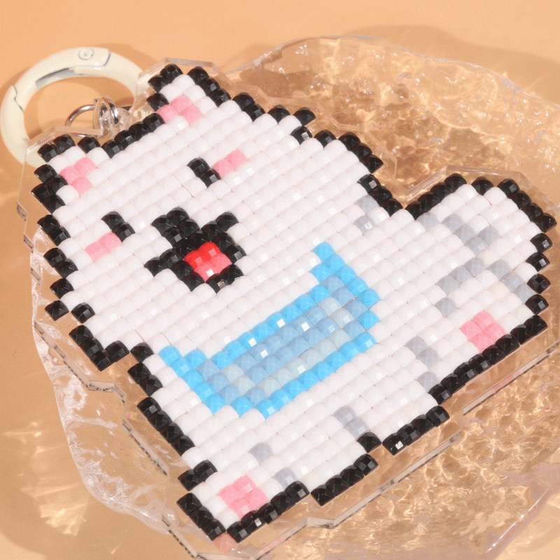 Lumigem Puppy Diamond Art Keychain Kit – Cute DIY Crystal Dog Keychain