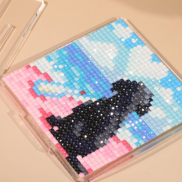 LumiGem Pink Beach Labrador Diamond Painting Stand