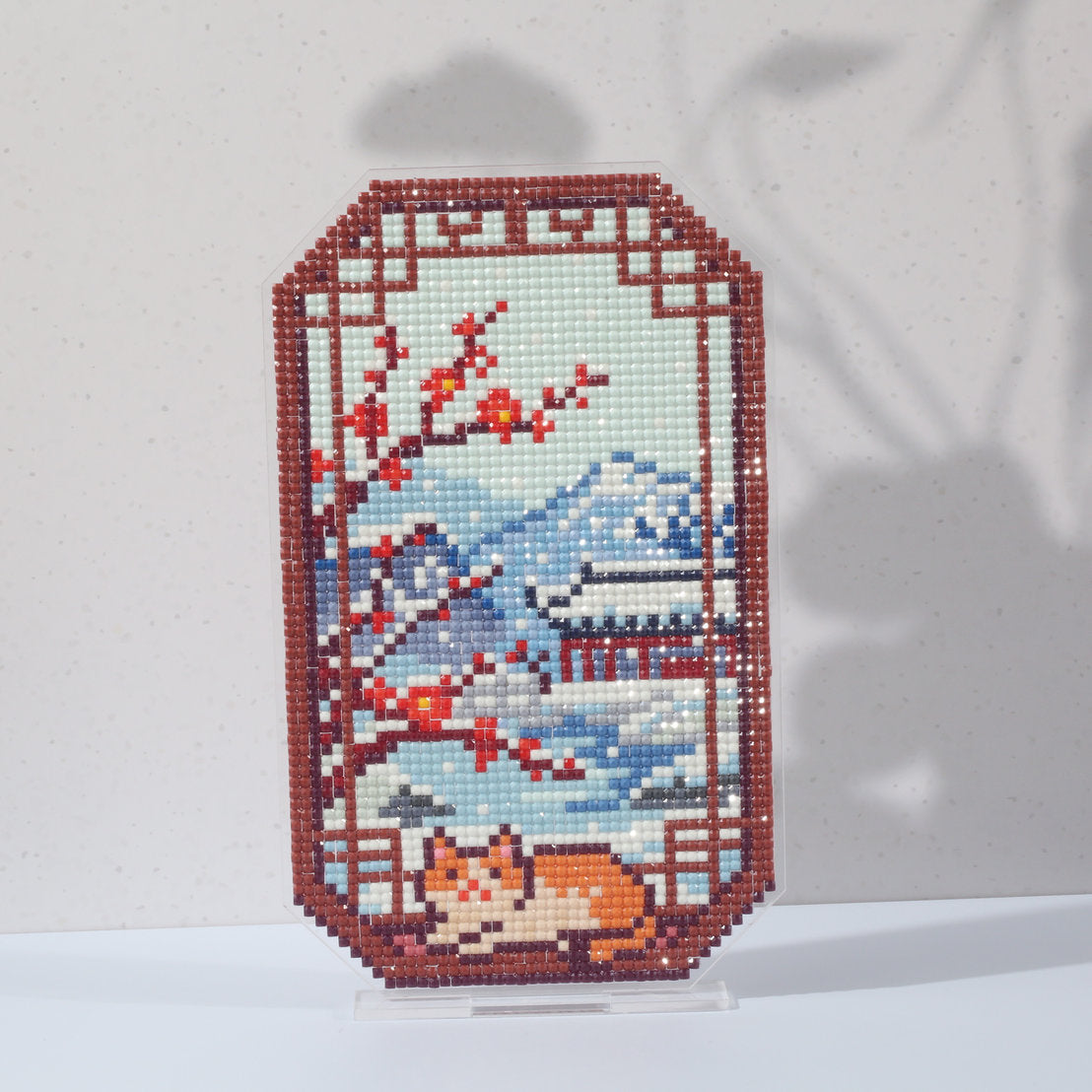 LumiGem Snowy Cat Reflection Diamond Painting Stand