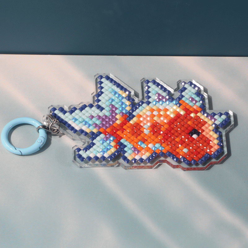 Lumigem Mini Koi Fish Diamond Art Keychain Set