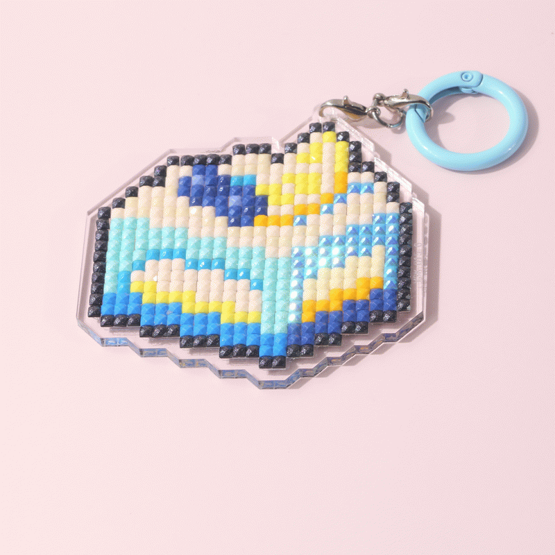 Lumigem Mini Diamond Painting Keychain Set – Fun Pixel Art DIY Crafts for Kids & Adults
