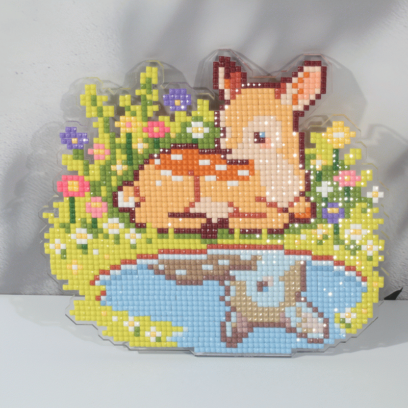 Reflections Collection – Blooming Deer Diamond Painting Acrylic Standee
