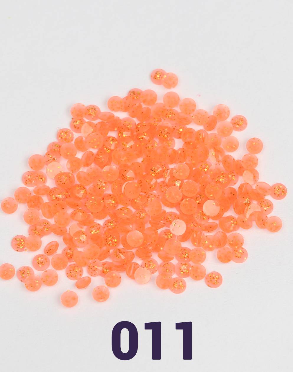 Runde Jelly-Glitzerperlen, 1 Beutel (2000 Stück), einfarbig