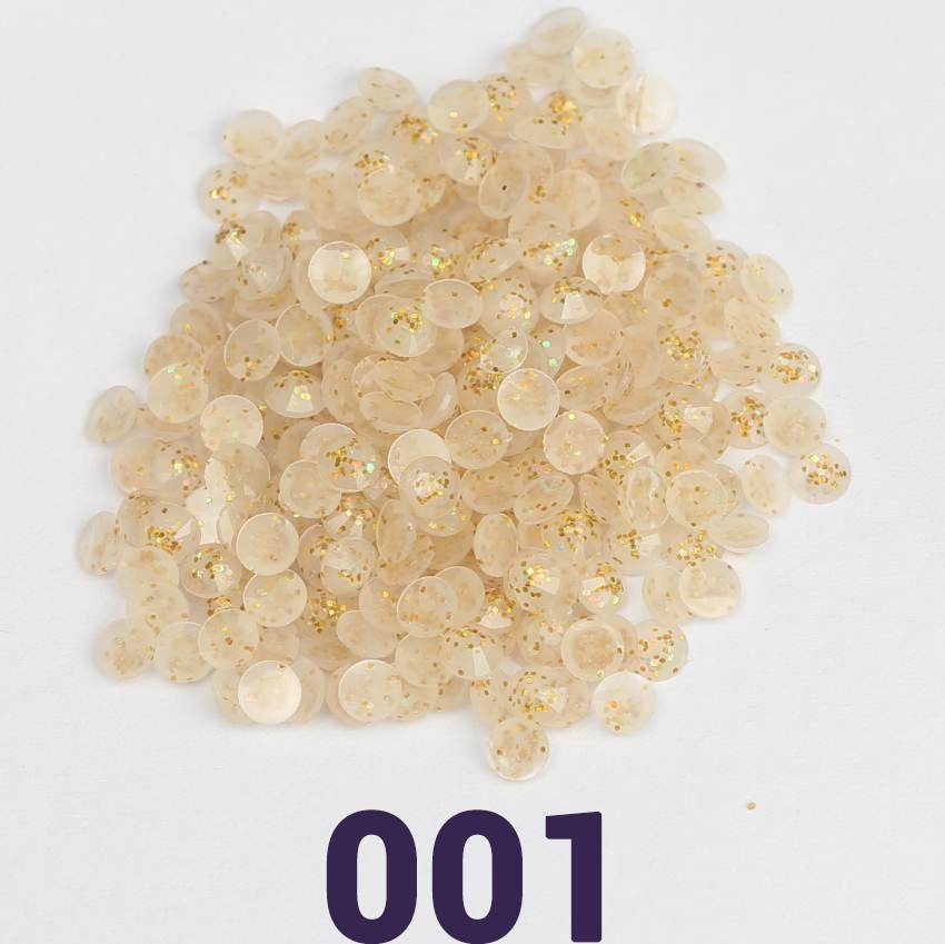 Runde Jelly-Glitzerperlen, 1 Beutel (2000 Stück), einfarbig