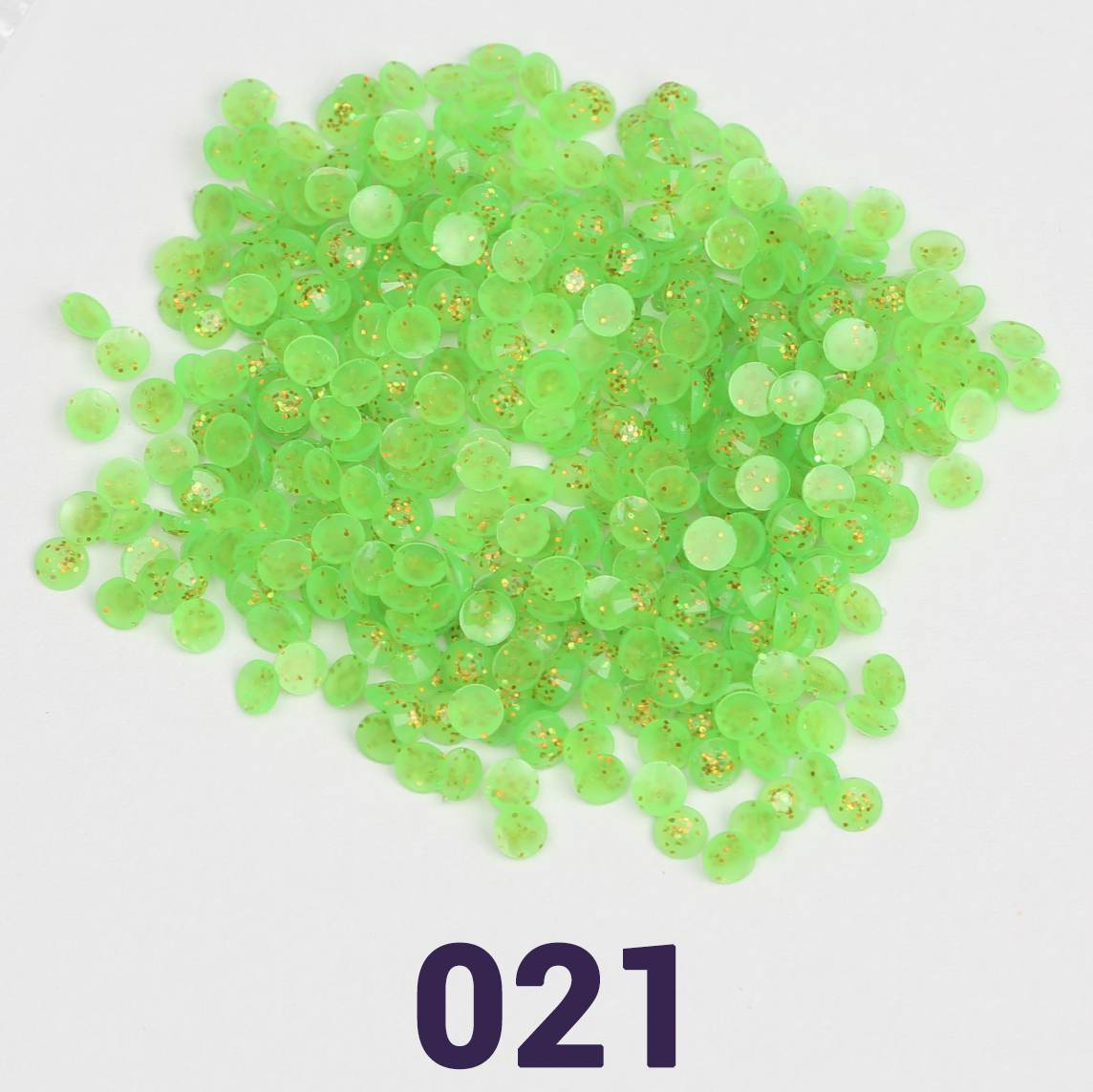 Runde Jelly-Glitzerperlen, 1 Beutel (2000 Stück), einfarbig