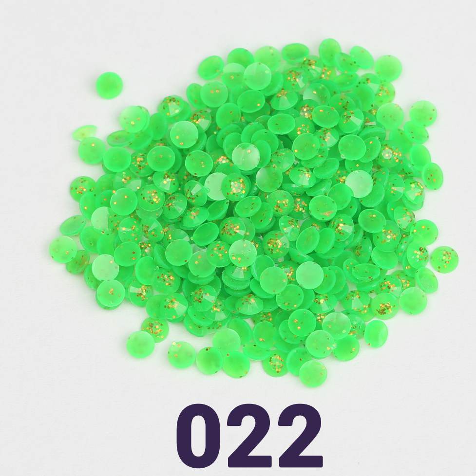 Runde Jelly-Glitzerperlen, 1 Beutel (2000 Stück), einfarbig