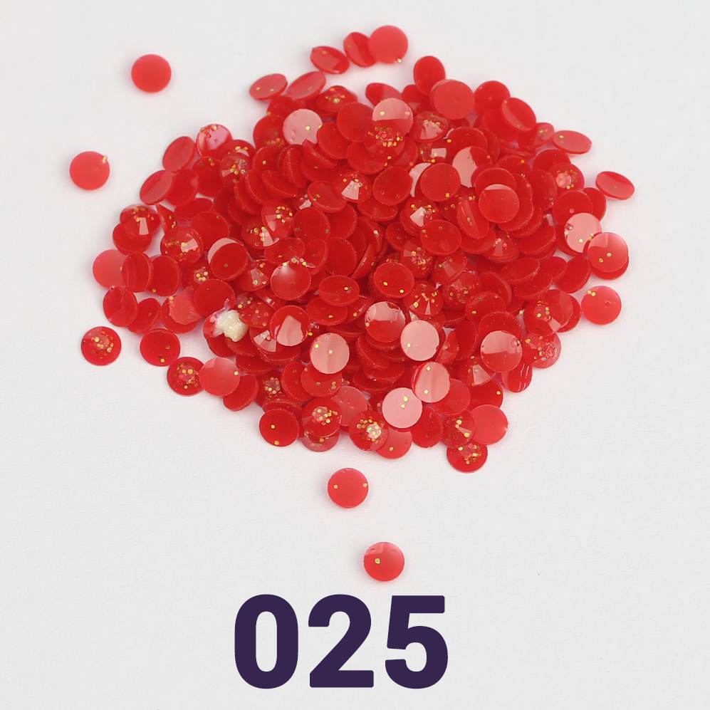 Runde Jelly-Glitzerperlen, 1 Beutel (2000 Stück), einfarbig