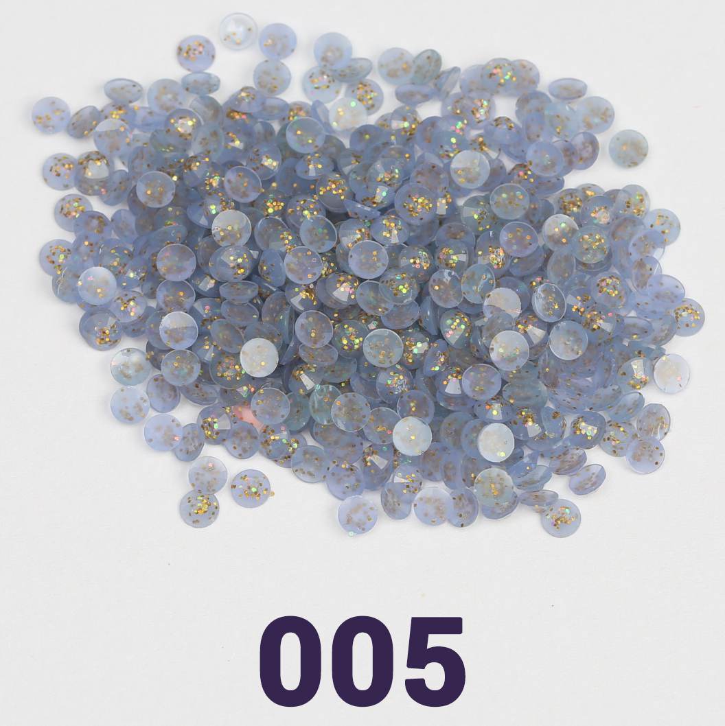 Runde Jelly-Glitzerperlen, 1 Beutel (2000 Stück), einfarbig