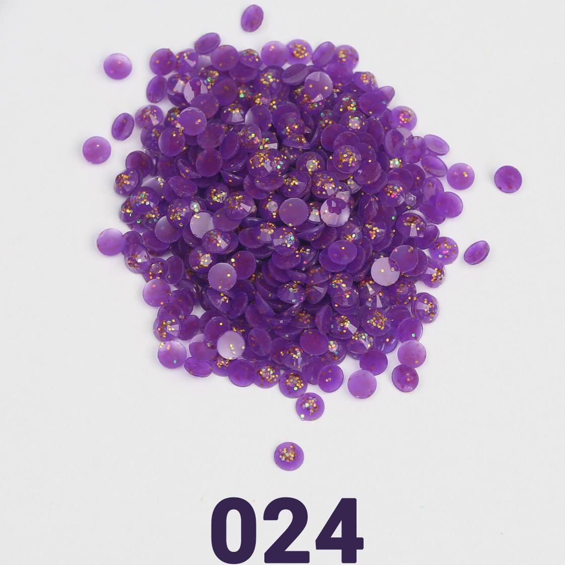 Runde Jelly-Glitzerperlen, 1 Beutel (2000 Stück), einfarbig