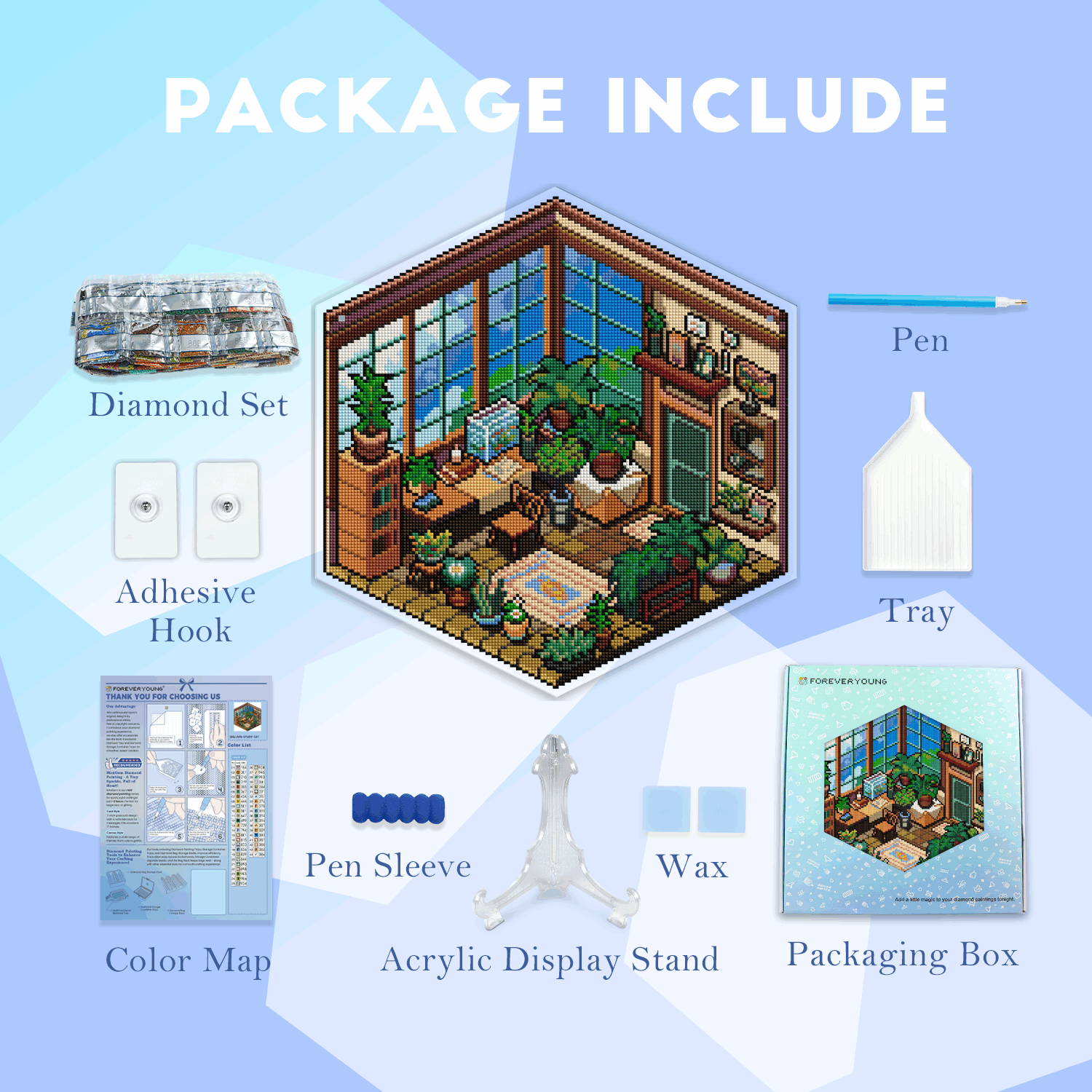 Acrylic Hexagon Diamond Painting