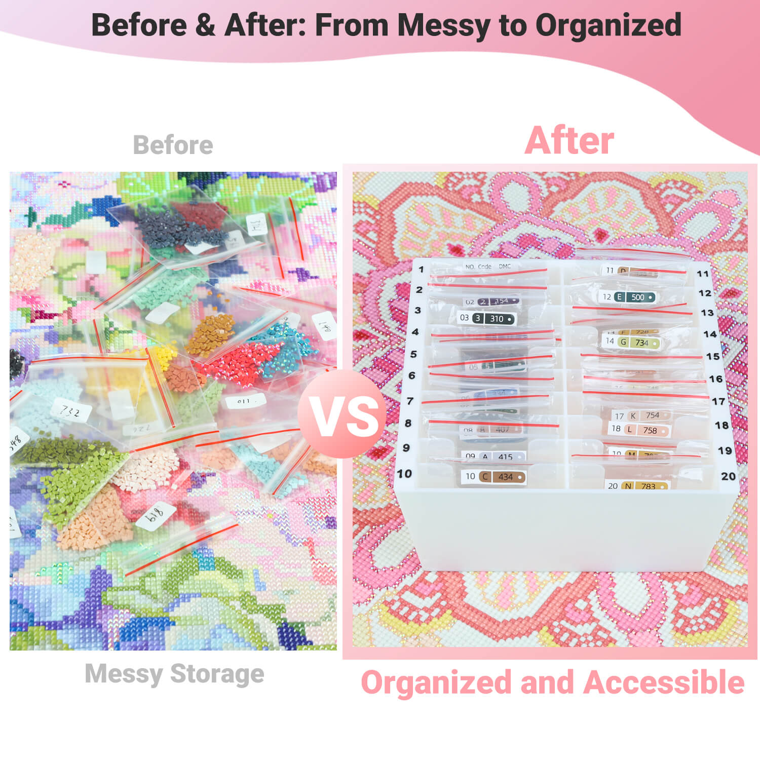 Forever Young Diamond Bag Storage Rack (with number)