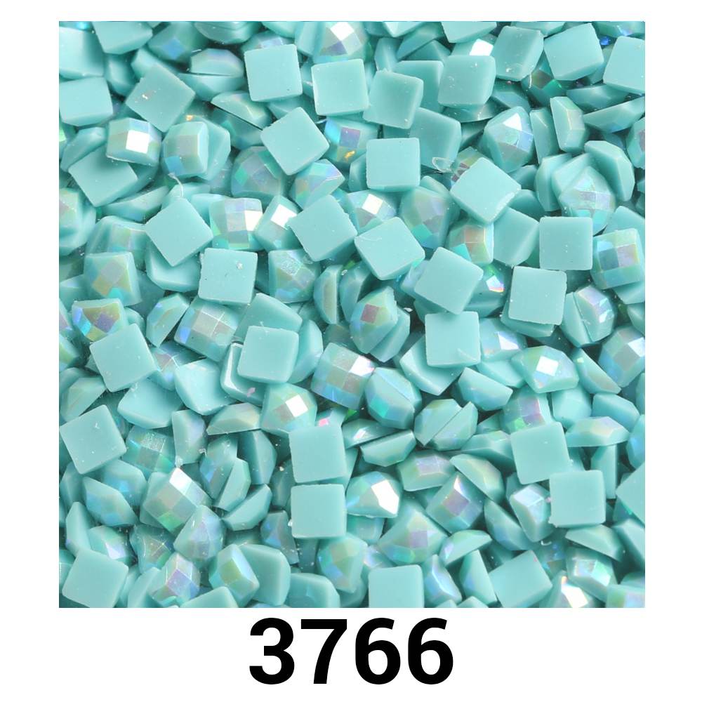 Quadratische AB-Perlen, 1 Beutel (2000 Stück), einfarbig