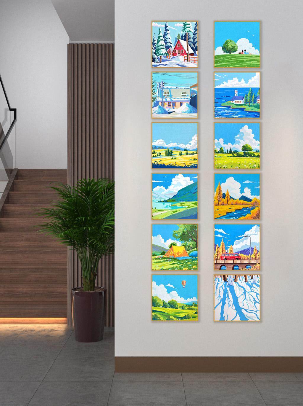 Charme rural au coucher du soleil