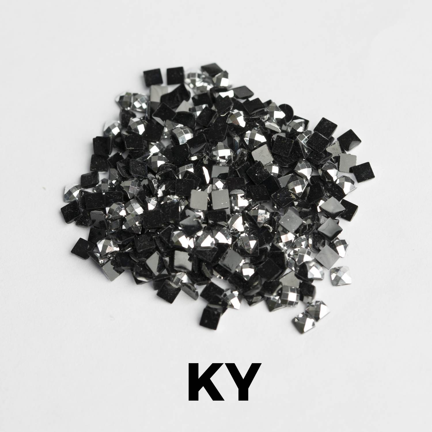 Quadratische Metallic-Perlen, 1 Beutel (2000 Stück), Einzelfarbe