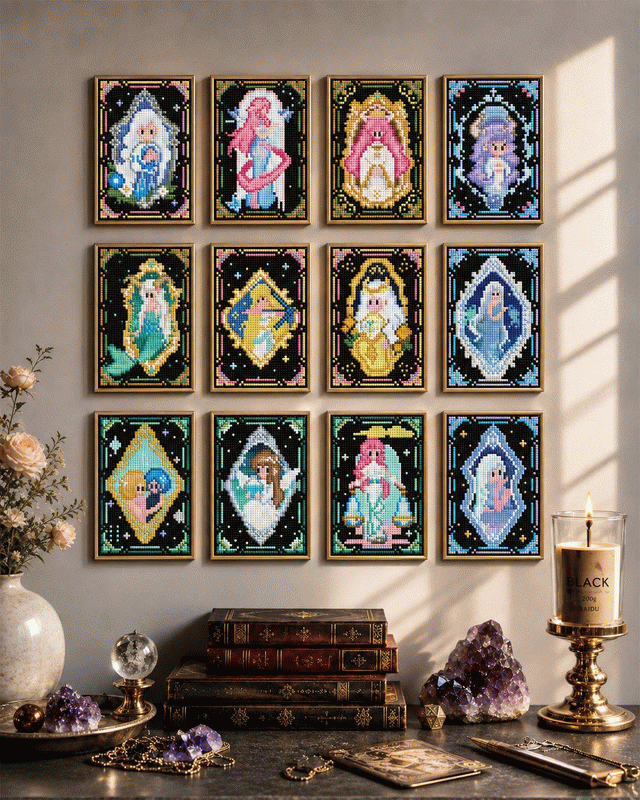MiniGem® Celestial Collection: Magical Diamond Painting 12PCS DIY Kit