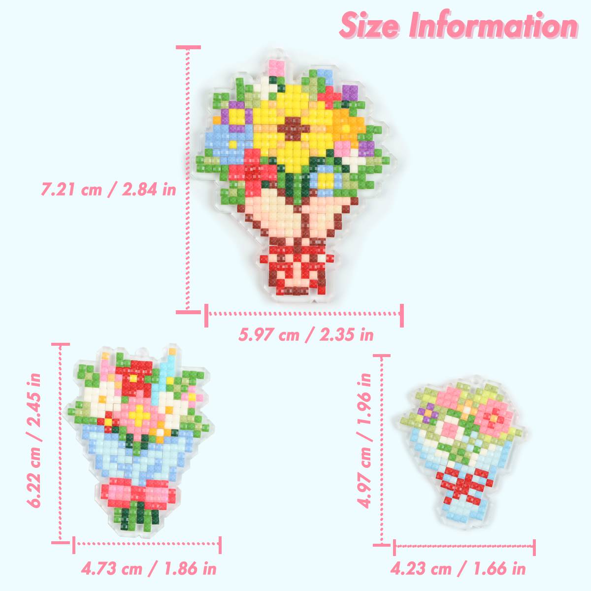 Bouquet Acrylic Diamond Painting Keychain