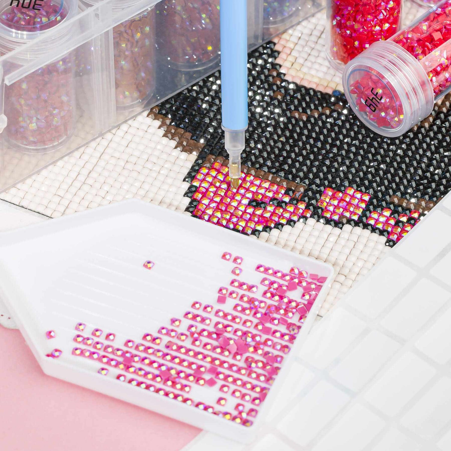 60 Colors Square AB Diamond Art Beads With Storage Container, 90,000pcs - Forever Young®️ DIY -
