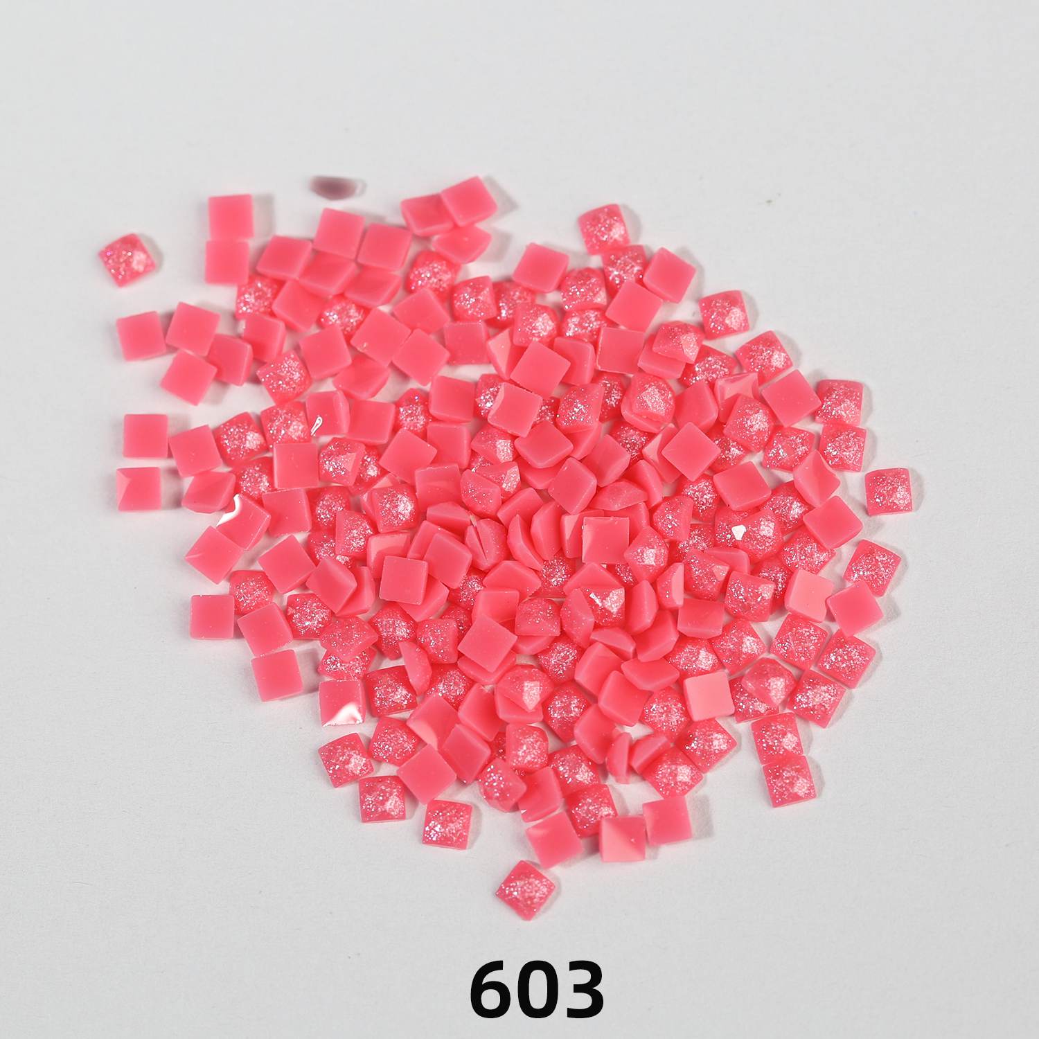 Quadratische AB-Perlen, 1 Beutel (2000 Stück), einfarbig