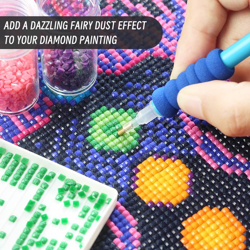 20 Colors 20000PCS Square Sugar Dust Beads for Diamond Painting