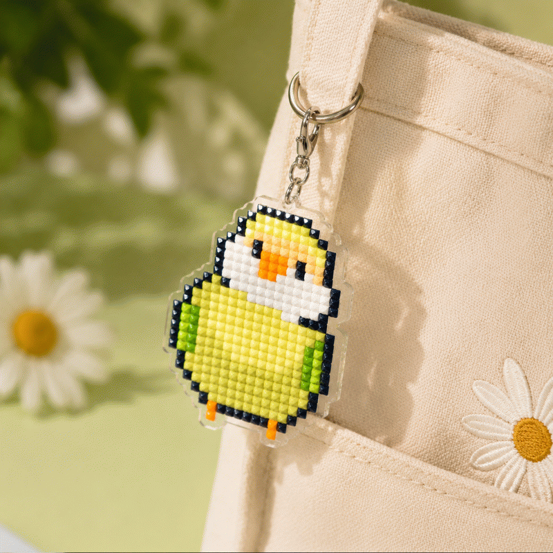 Lumigem Mini Bird Keychain Diamond Art Kit – Cute DIY Crystal Craft Accessory