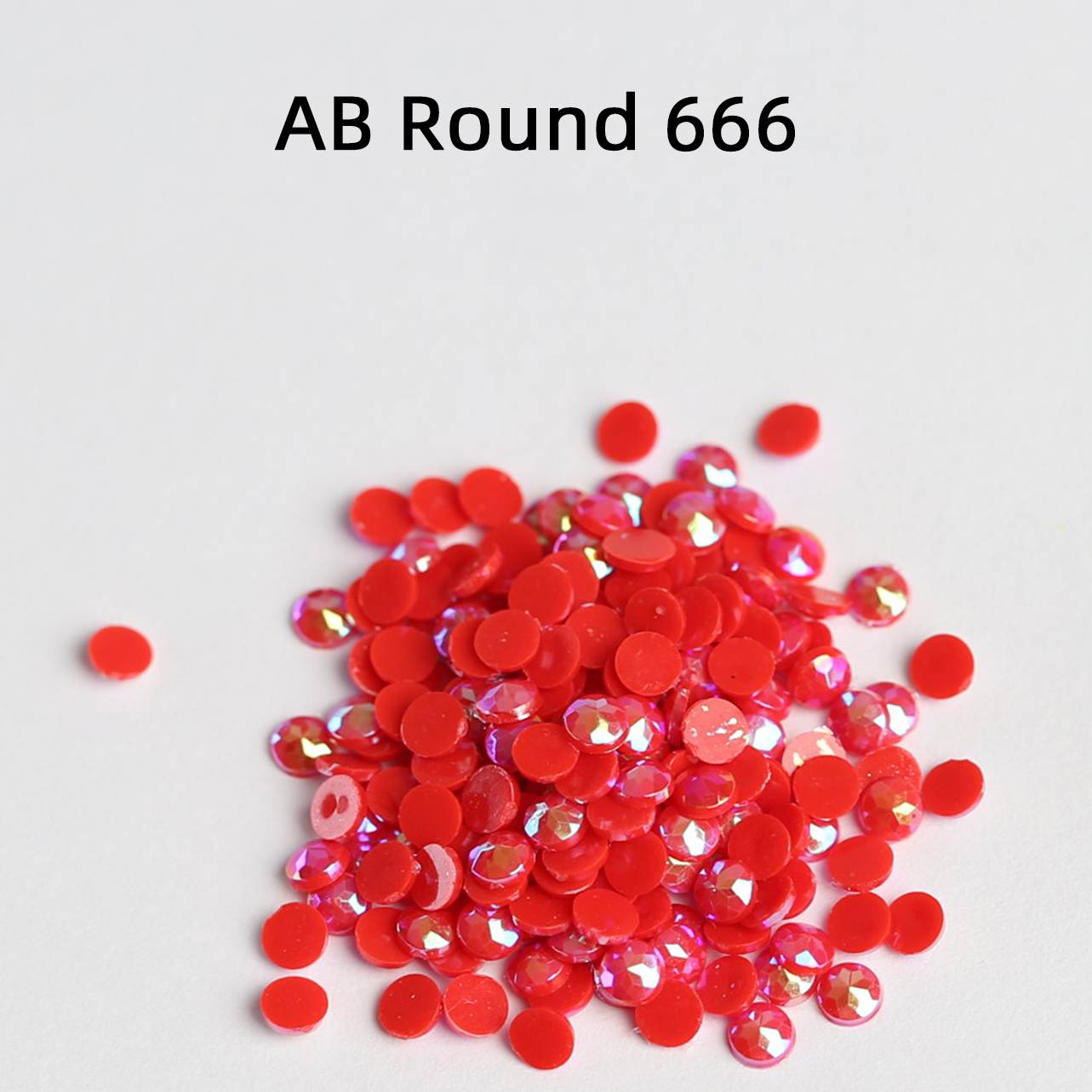 Runde AB-Perlen, 1 Beutel (2000 Stück), einfarbig