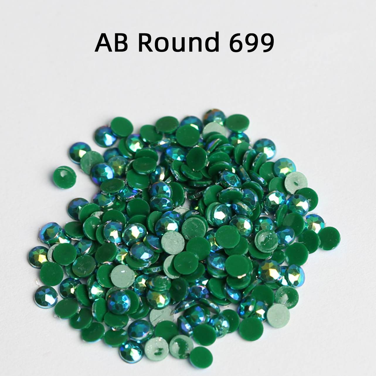 Runde AB-Perlen, 1 Beutel (2000 Stück), einfarbig