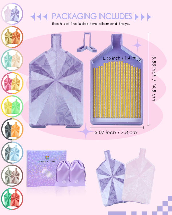 Forever Young Trays: 2-Pack Set - Lavender Dream