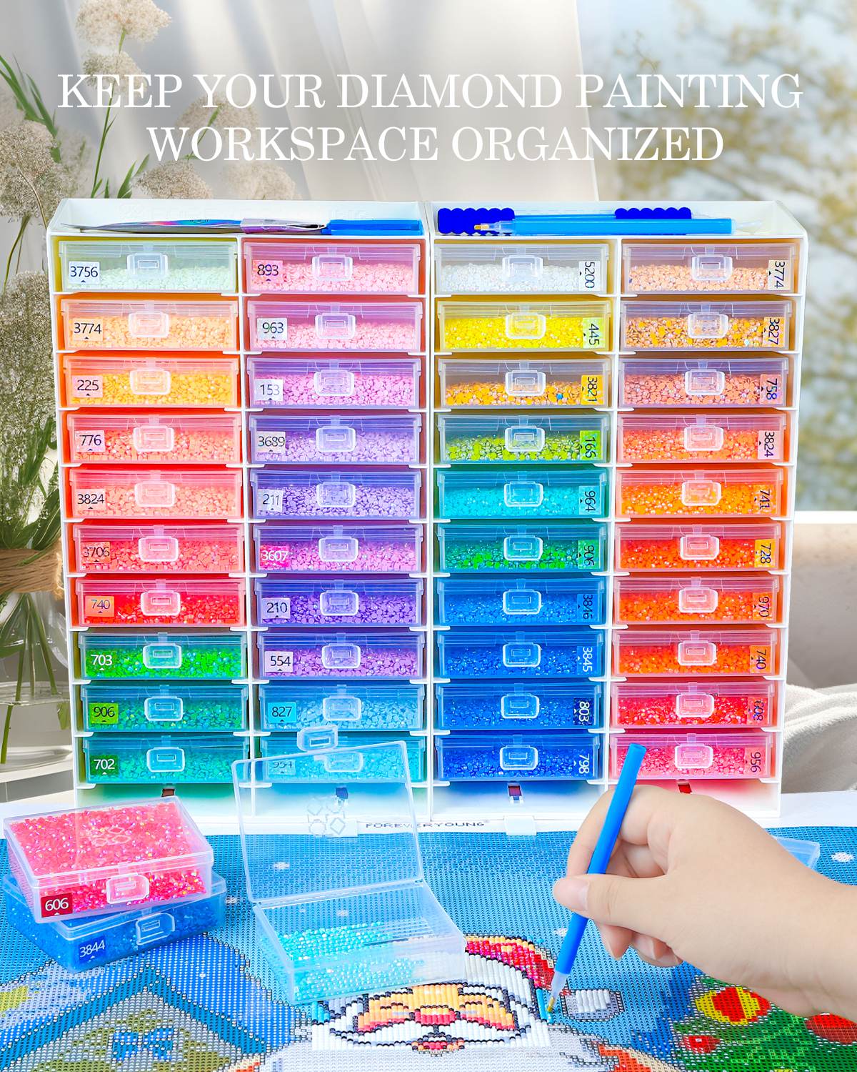 ForeverYoung 3-in-1 Diamond Art Tray Set