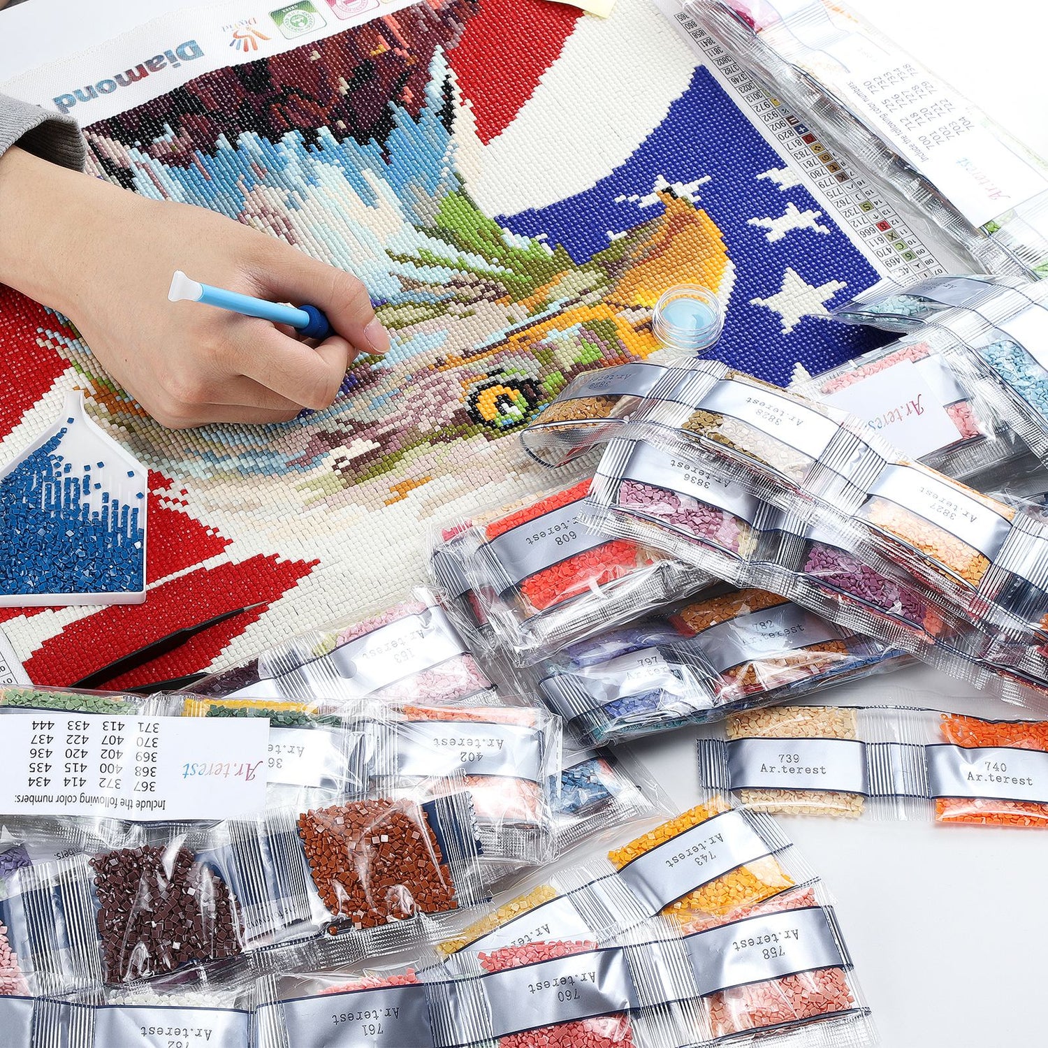 447 Farben Quadratische DMC Perlen Alle Farben Bündel