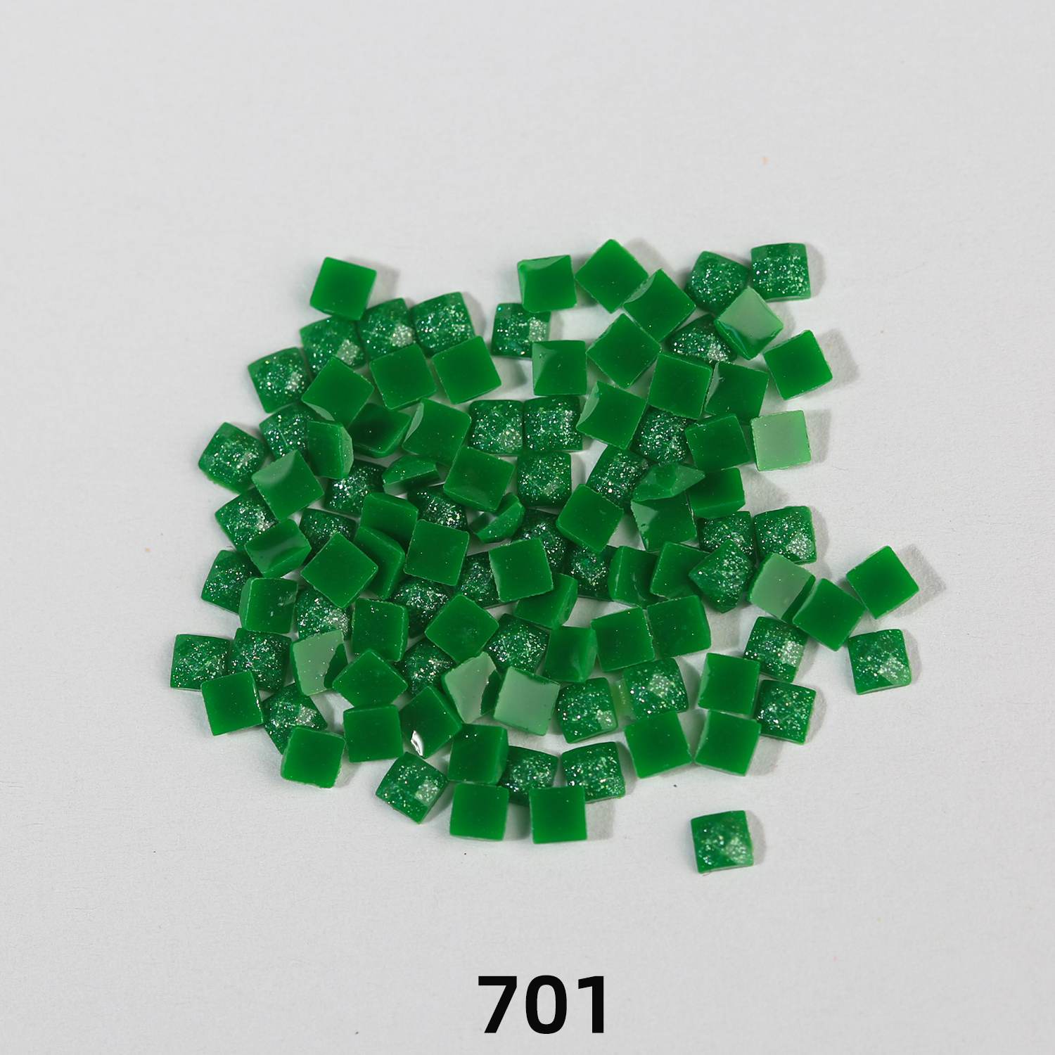 Quadratische AB-Perlen, 1 Beutel (2000 Stück), einfarbig