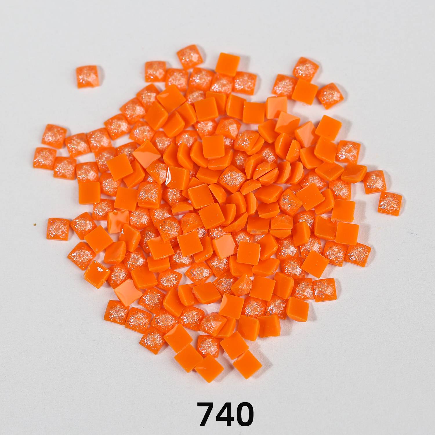 Quadratische AB-Perlen, 1 Beutel (2000 Stück), einfarbig