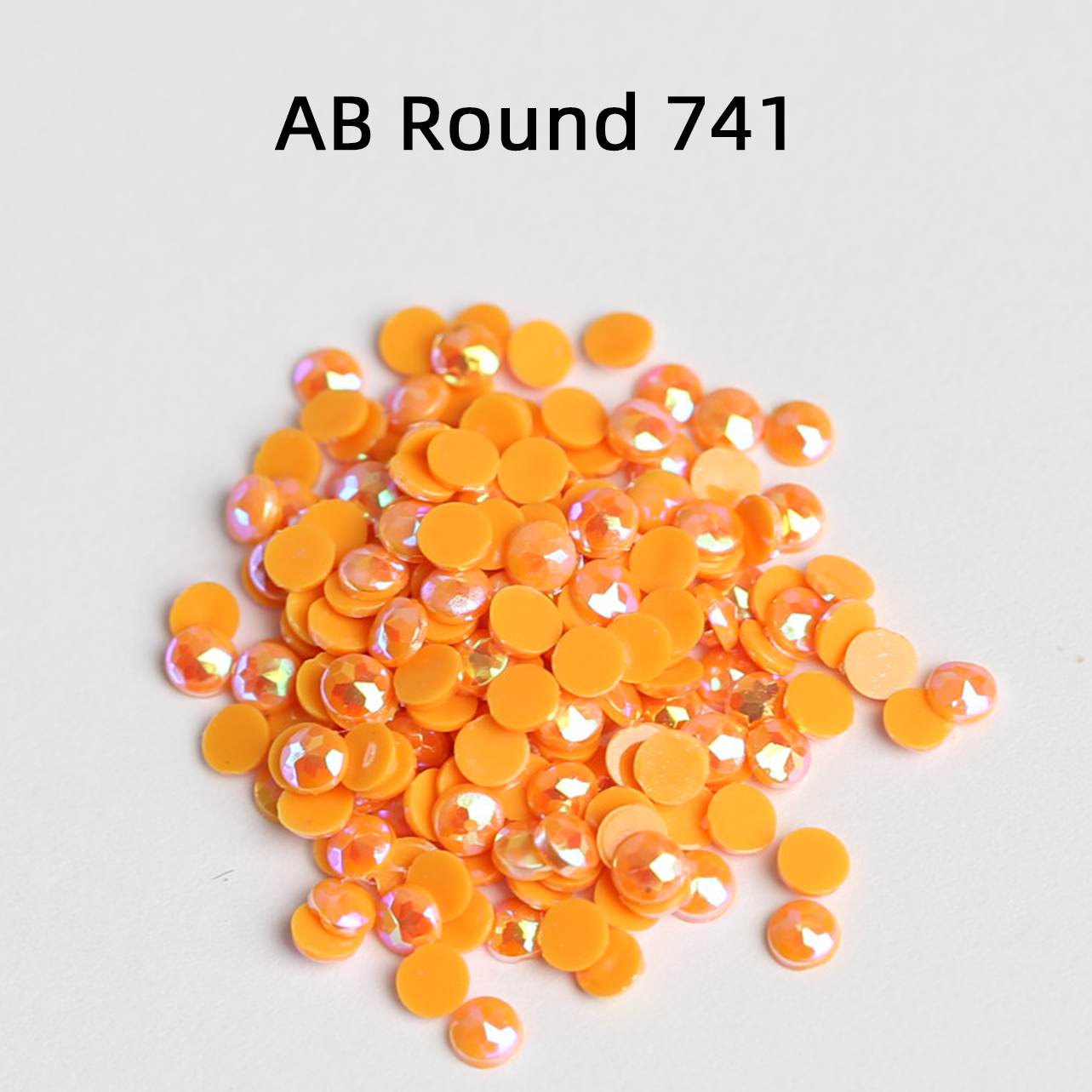 Runde AB-Perlen, 1 Beutel (2000 Stück), einfarbig