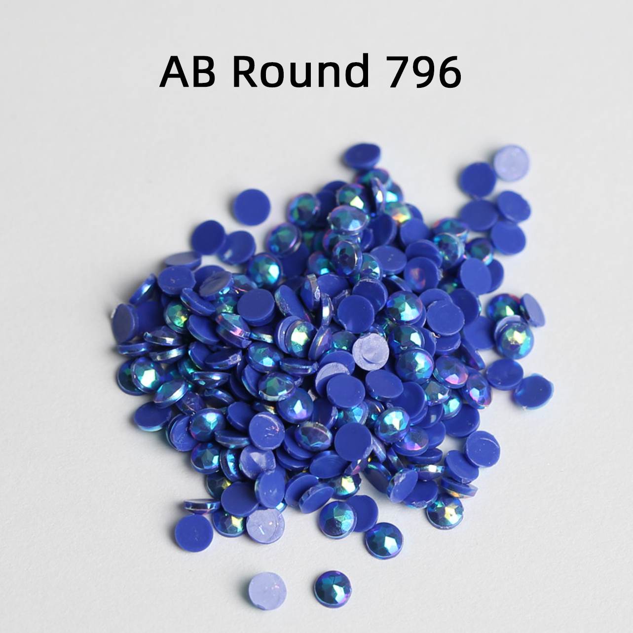 Runde AB-Perlen, 1 Beutel (2000 Stück), einfarbig