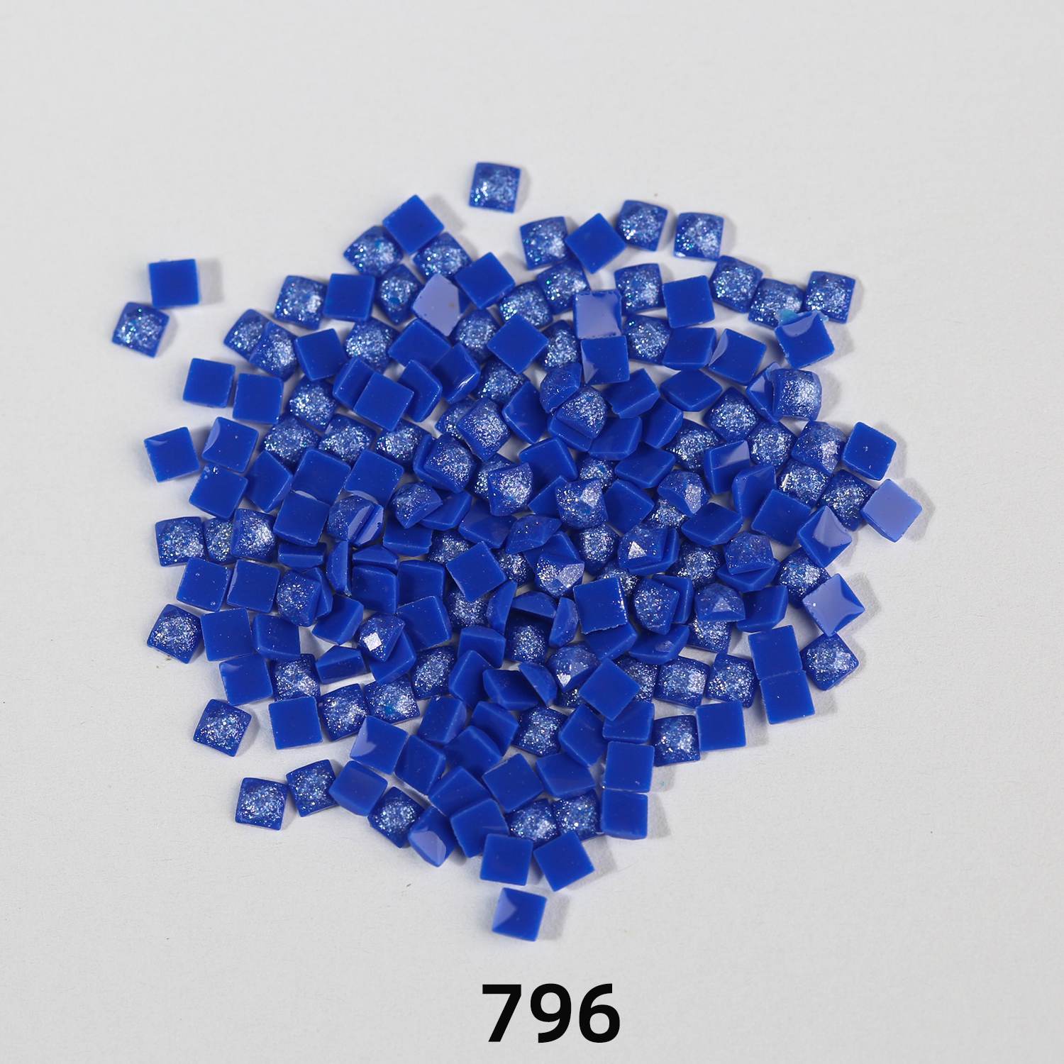 Quadratische AB-Perlen, 1 Beutel (2000 Stück), einfarbig