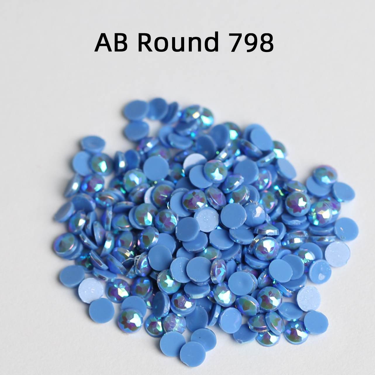 Runde AB-Perlen, 1 Beutel (2000 Stück), einfarbig