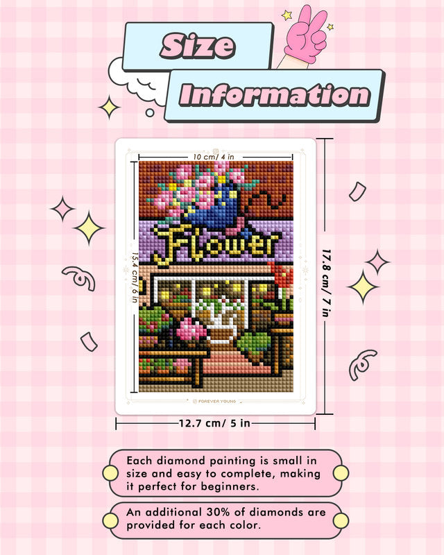 Minigem® : Little Shop Stories Small Diamond Art Kits, 5x7 Inch Cards