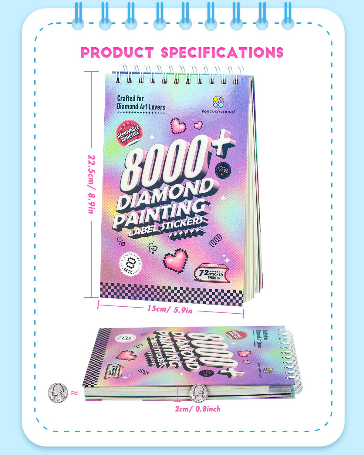 ForeverYoung Diamond Art Label Sticker Book