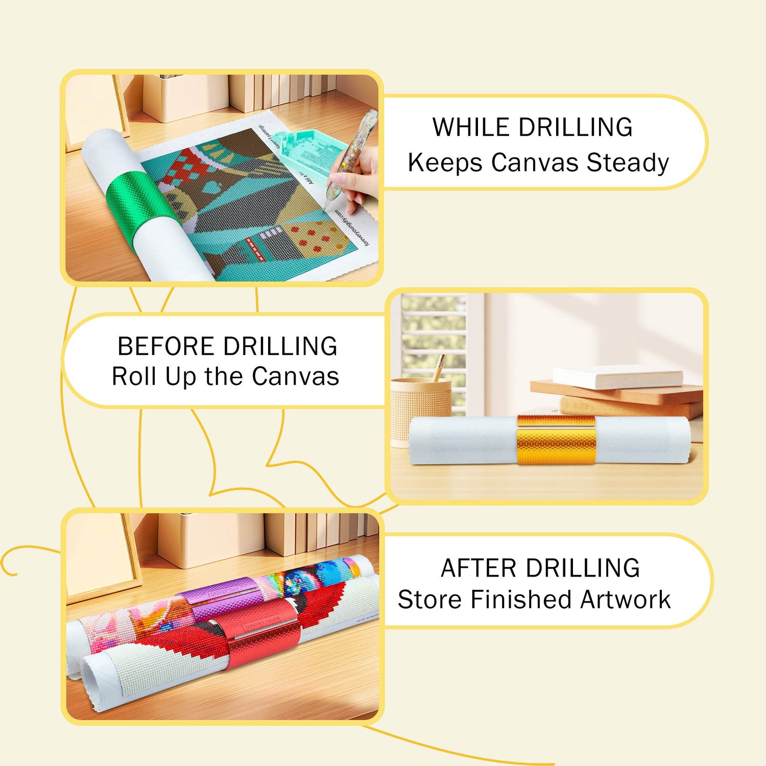 Diamond Painting Canvas Rolls Holder