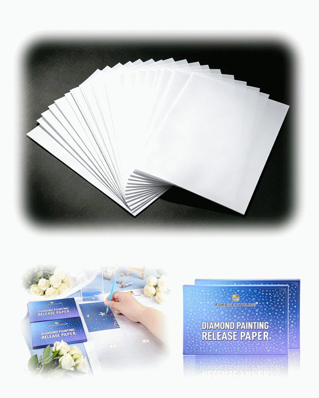 ForeverYoung Ease Release Paper for Diamond Art Accessories and Tools, Reusable Double-Sided Non-Stick Sheets for Lovers, Ideal for Sectioning