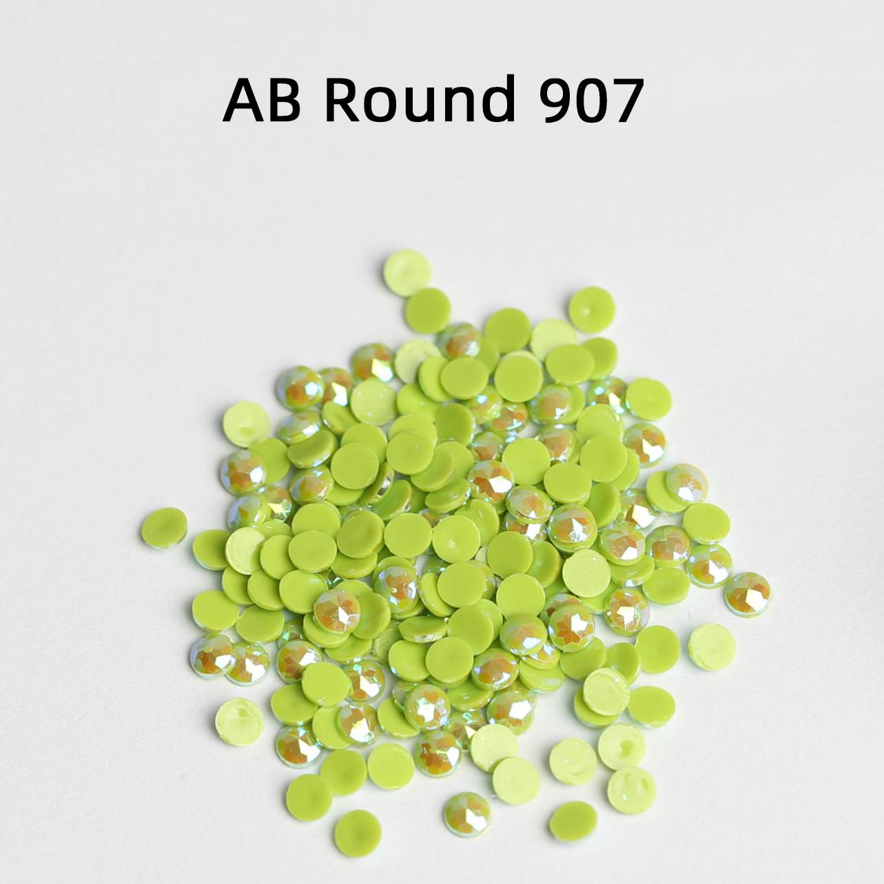 Runde AB-Perlen, 1 Beutel (2000 Stück), einfarbig