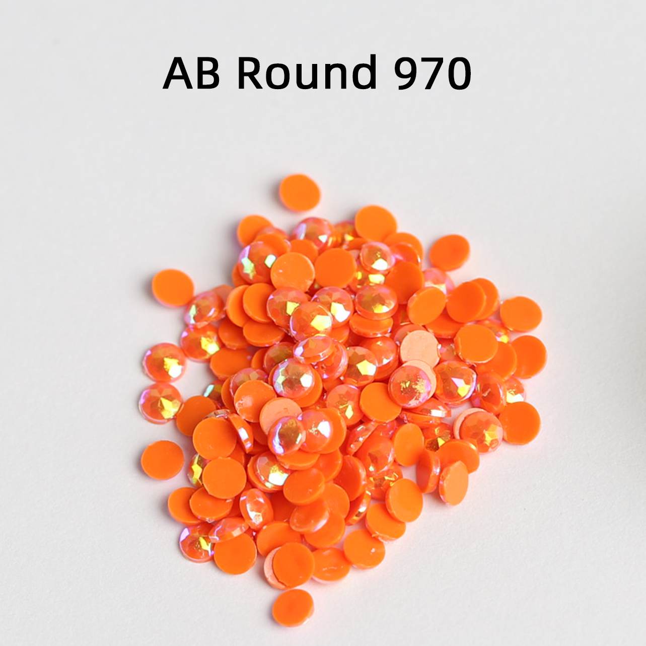 Runde AB-Perlen, 1 Beutel (2000 Stück), einfarbig