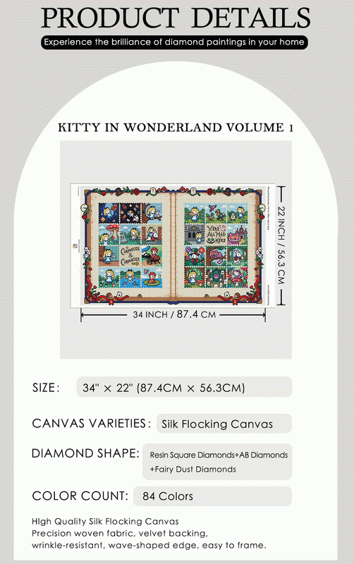 Wonderland Cat Adventures – Storybook Diamond Painting Kit